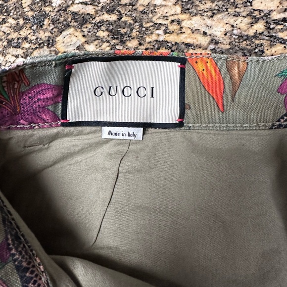 Gucci Flora Snake Green Mini A-Line Skirt -Size 42 - Picture 4 of 7